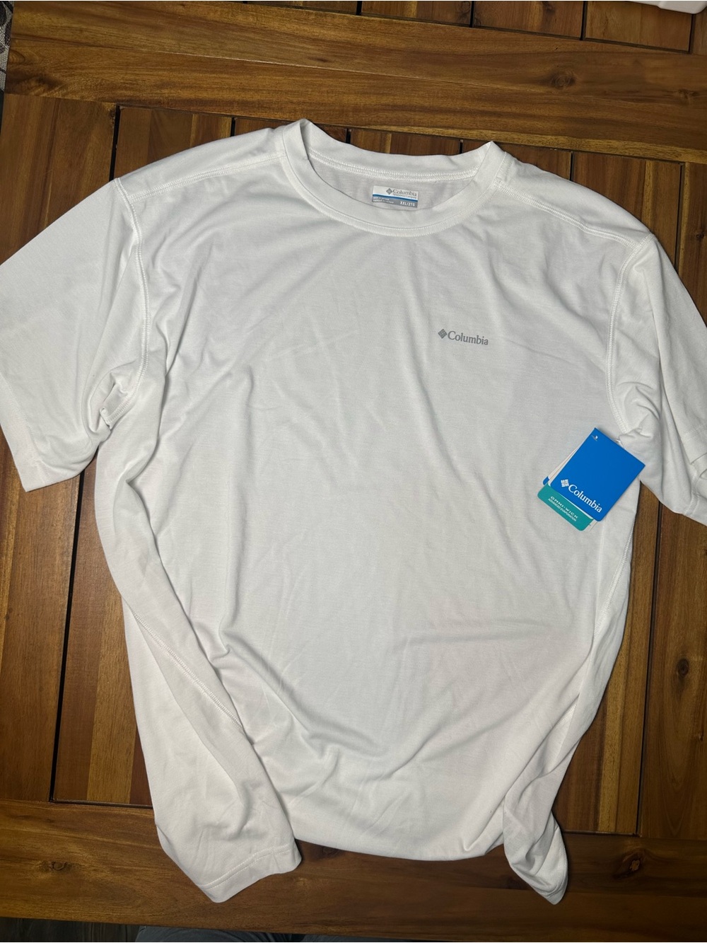 NWT Columbia Men’s White Short-Sleeve Crew Performance Tee Size XXL